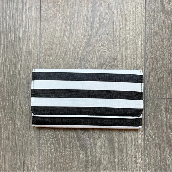 Kut From The Kloth Slim Striped Wallet Black White - Picture 6 of 15